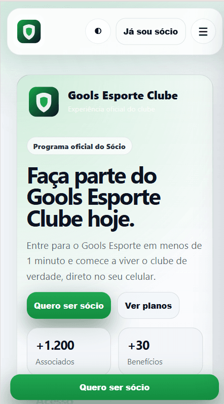 Fluxo real de adesão do GOOLS